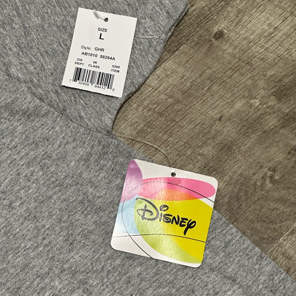 Men’s Grandpa Disney Mickey Mouse Large Gray T-Shirt Tee Top Crew Short Sleeve - Picture 7 of 7